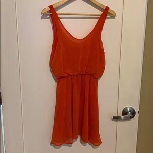 Patterson J Kincaid Orange poly dress size XS